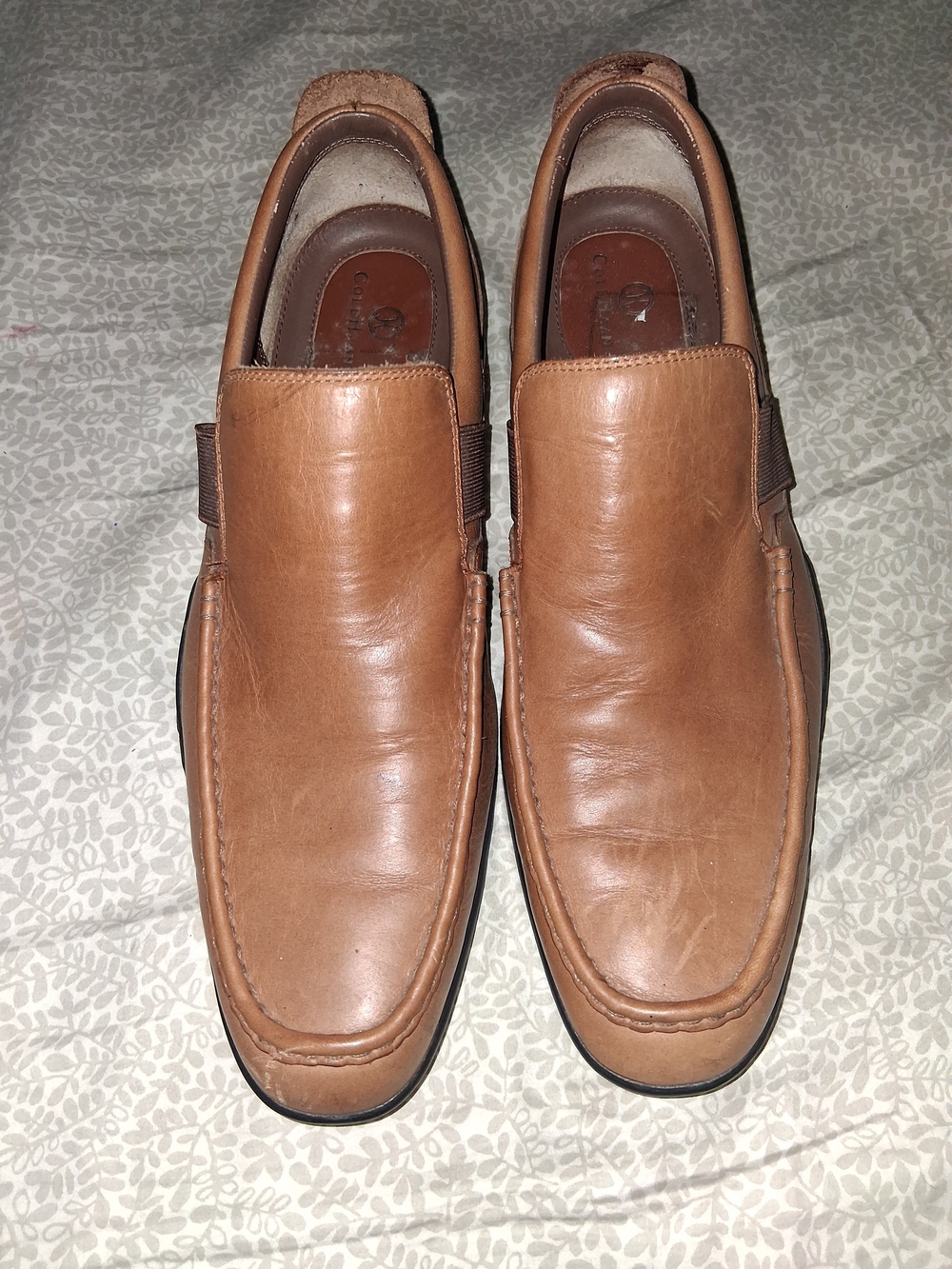 Cole Haan Men's Tan Leather Slip-On Loafers